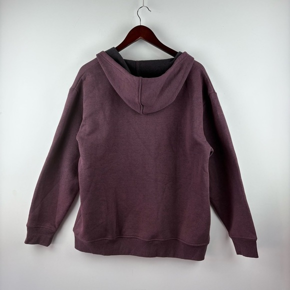 Danskin Women's Ultra Cozy Fleece Full Zip Hooded Jacket Plum Purple Size Large - Picture 4 of 4